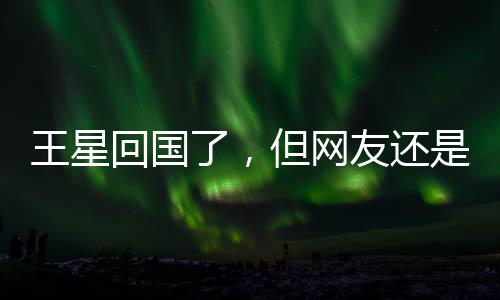 王星回國了，但網(wǎng)友還是想不通：為什么會(huì)選擇拐賣明星？