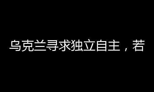 烏克蘭尋求獨(dú)立自主，若不能加入北約，將建立自己的安全體系