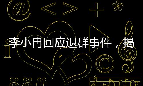 李小冉回應(yīng)退群事件，揭秘背后的真相與爭議焦點