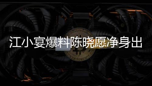江小宴爆料陳曉愿凈身出戶，引發(fā)娛樂(lè)圈熱議