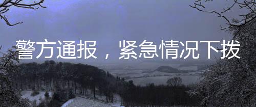 警方通報，緊急情況下?lián)艽蛉渭本入娫挓o果，群眾選擇報警并成功解決危機